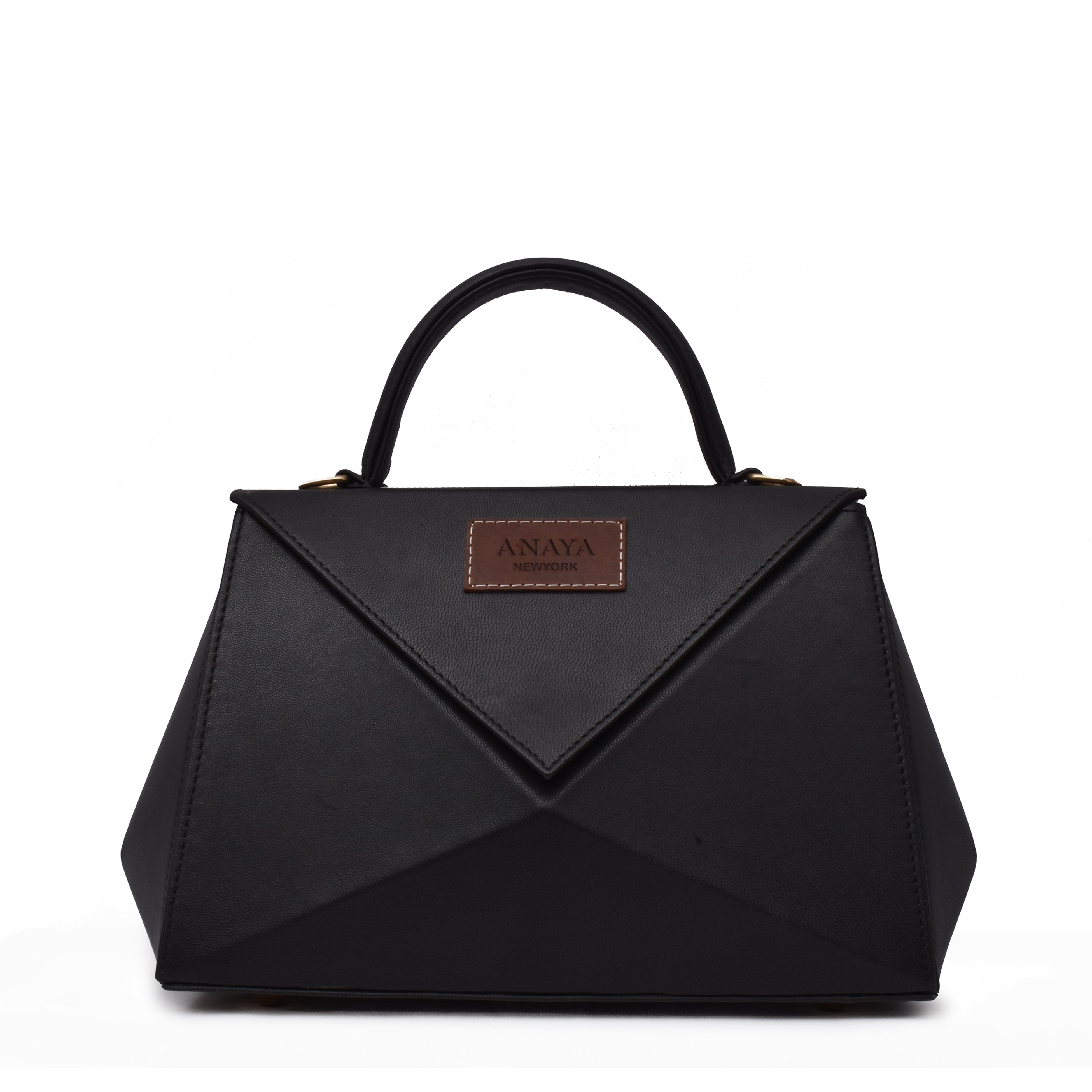 Anaya Newyork Handmade Black Leather Shoulder Bag