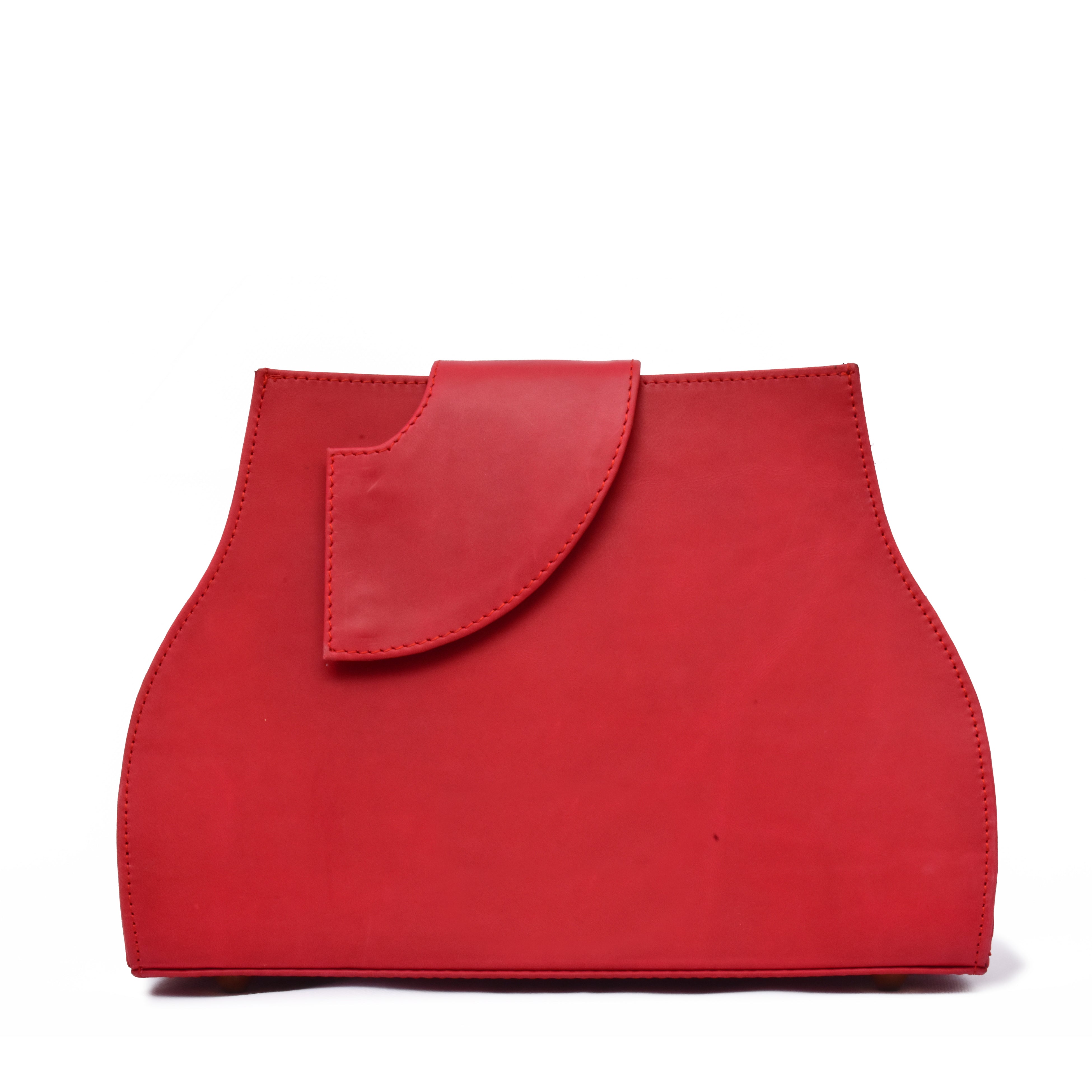 Anaya Newyork Handmade Red Leather Shoulder Bag