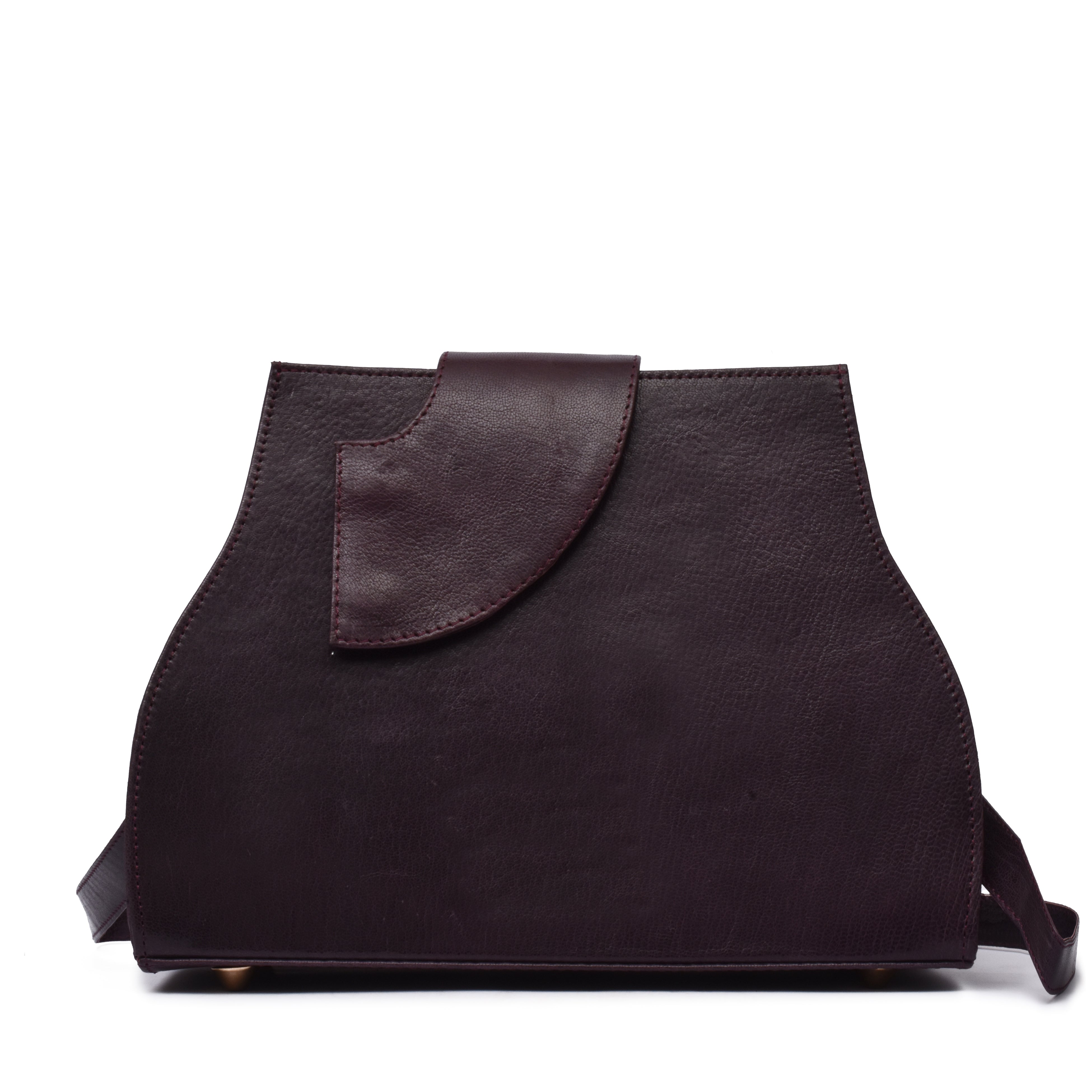 Anaya Newyork Handmade Purple Leather Shoulder Bag