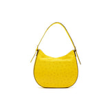 Anaya Newyork Handmade Ostrich Leather Yellow Shoulder Bag
